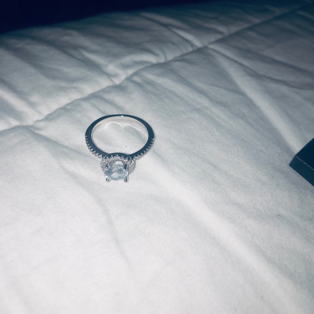 Sterling silver engagement ring